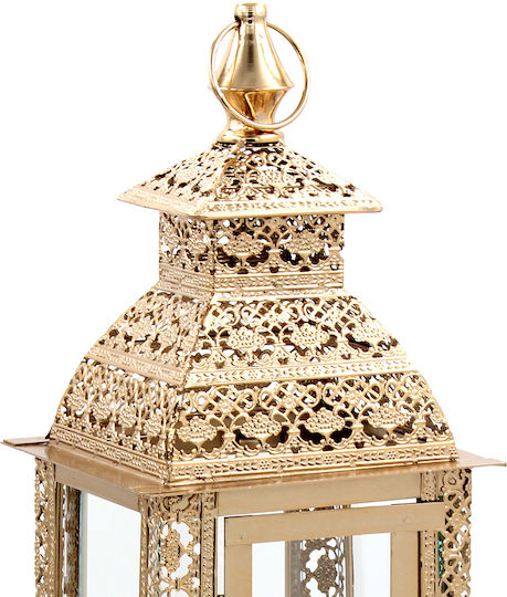 Keskor Laterne Metallisch Gold 17x17x59cm 1Stück