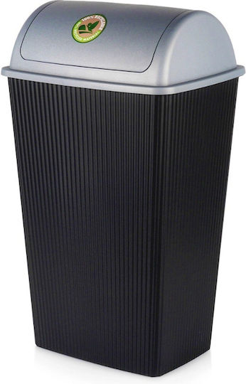 Excellent Houseware Coș de Gunoi Plastic Negru 38lt 1buc