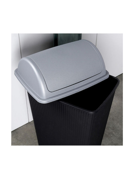 Excellent Houseware Coș de Gunoi Plastic Negru 38lt 1buc