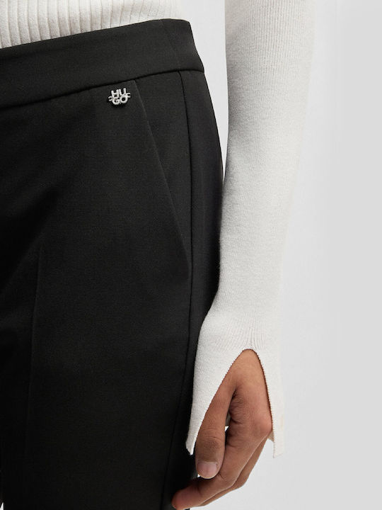 Hagonia1 Women's Fabric Trousers Slim Fit Black