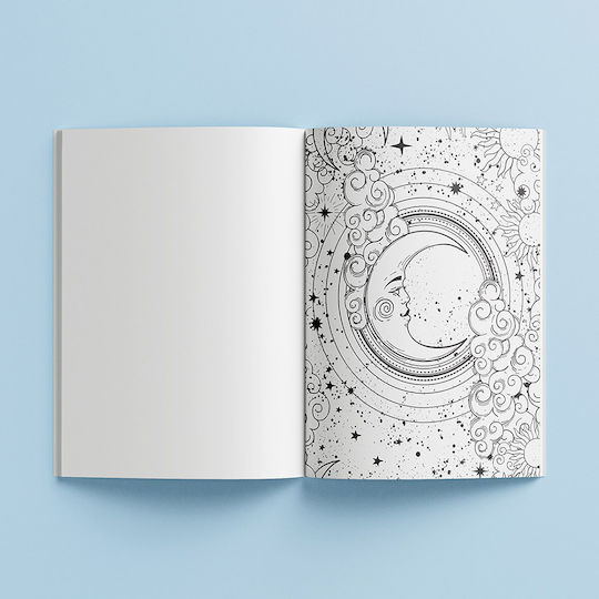 Книга за оцветяване против стрес Celestial