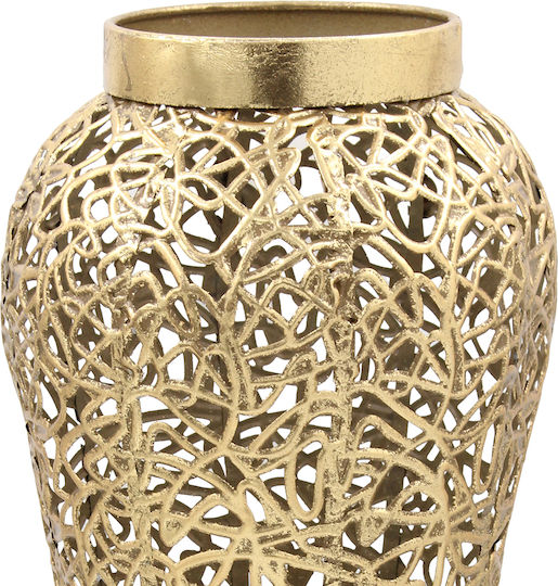 Keskor Vază Metalică Aurie Φ21xΥ48cm
