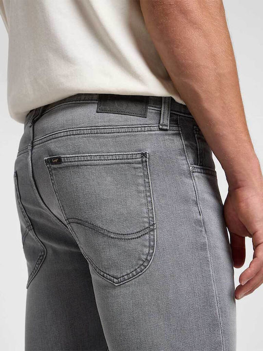 Luke Ανδρικό Παντελόνι Τζιν με Slim Tapered Εφαρμογή Light Grey