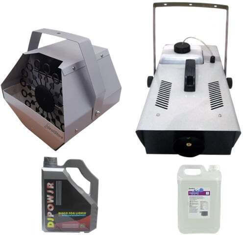 Set Mașină de Bule 5l Lichid de Bule Mașină de Fum 4.5l Lichid de Fum Telecomandă Inclusă