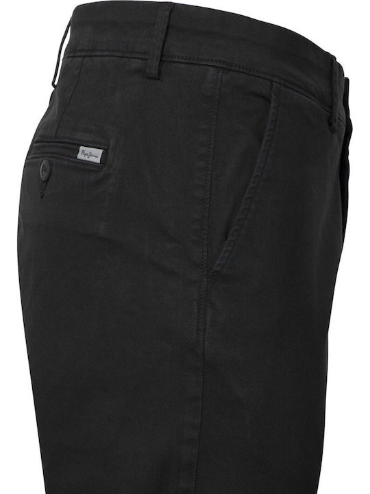 Trousers Chino Elastic in Slim Fit Black