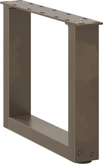 vidaXL Metallic Furniture Legs 2 Pieces Suitable for Table / Coffee Table 40x30cm Natural