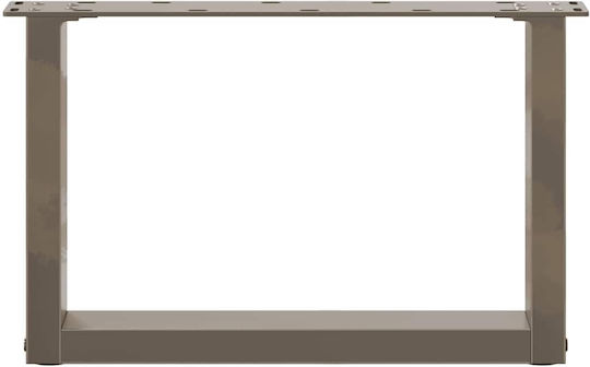 vidaXL Metallic Furniture Leg 2 Pieces Suitable for Table / Coffee Table 50x30cm Anthracite Brown