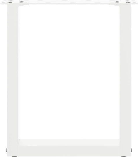vidaXL Picior Metalic Mobilier 2 Bucăți Potrivit Pentru Masă / Măsuță 38x72cm Alb