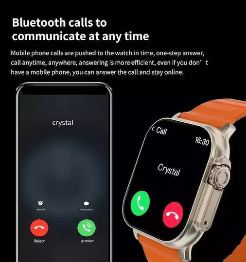 T900 Ultra Smartwatch with Heart Rate Monitor (Gray)