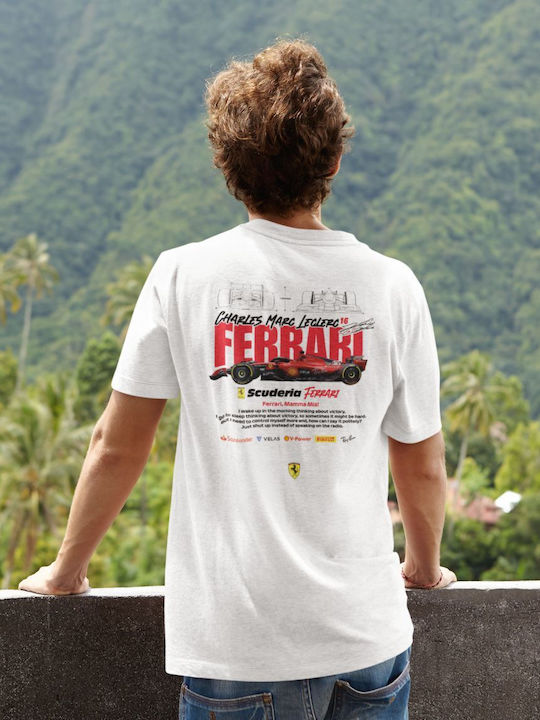 Тениска Leclerc X Ferrari плюс размер черна