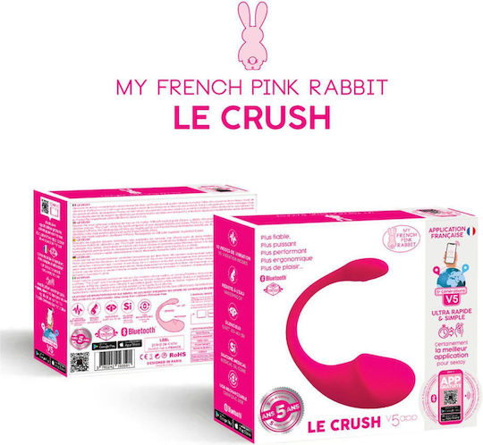 Le Crush Δονητής Egg με Απομακρυσμένο Έλεγχο 18cm Φούξια