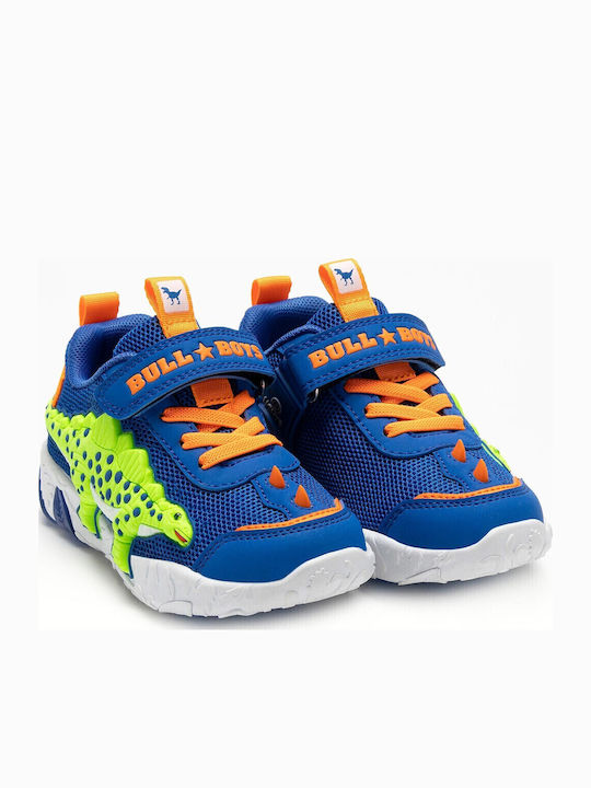Παιδικά Sneakers με Σκρατς & Φωτάκια Μπλε