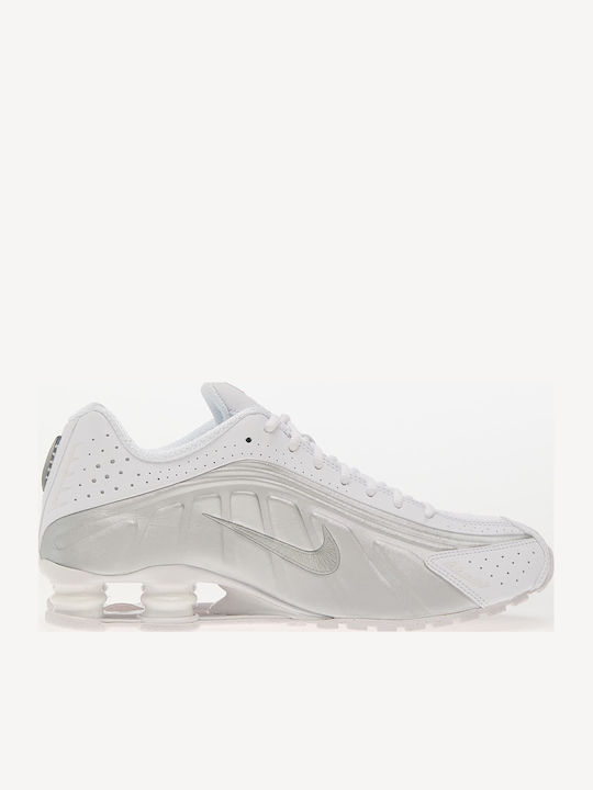 Shox R4 Ανδρικά Sneakers White / Metallic Silver-white