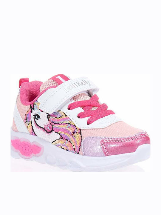 Maggie Kinder Sneakers mit Klettverschluss & Lichtern Rosa