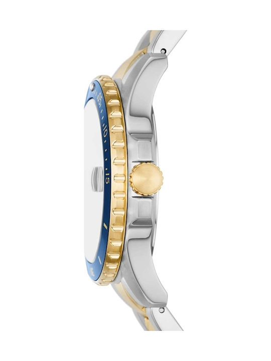 Fossil Trei Ceasuri Barbati 42mm Baterie cu Brățară din Metal Aurie