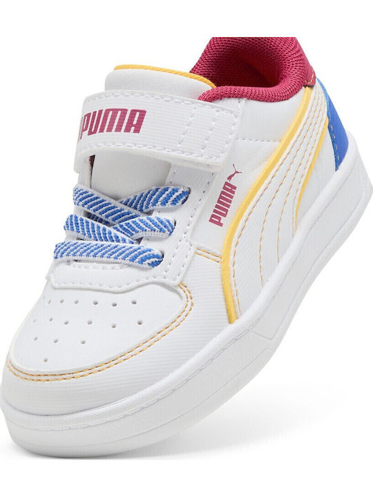 Caven 2.0 Kids Sports Shoes Running With Hoop & Loop Closure White