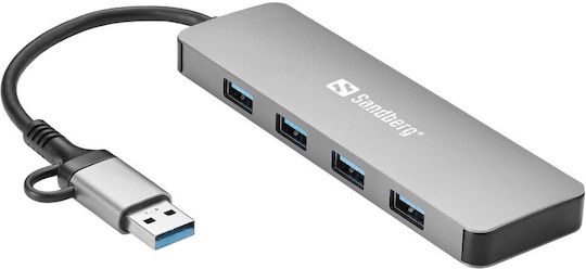 Sandberg USB 3.0 Hub 4 Θυρών με σύνδεση USB-A