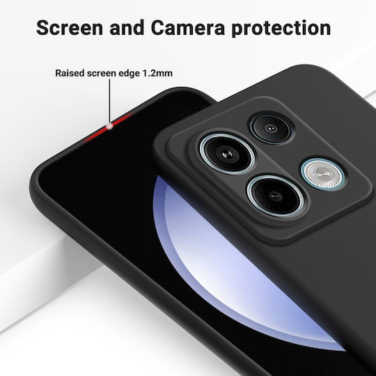 Silicone Back Cover Soft 2.0mm Touch Matte Red Redmi Note 14 Pro Poco X7