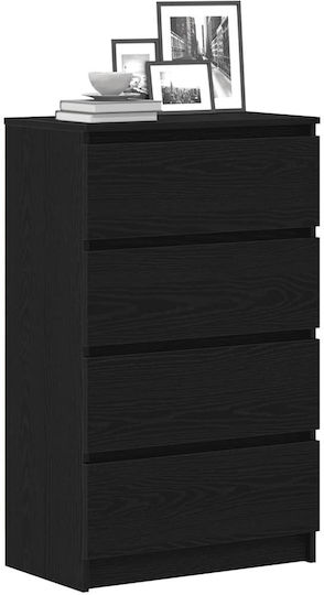 Συρταριέρα Креватокамарас Дървена с 4 чекмеджета Black Oak 60x35x98.5бр