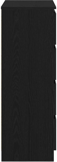 Συρταριέρα Креватокамарас Дървена с 4 чекмеджета Black Oak 60x35x98.5бр