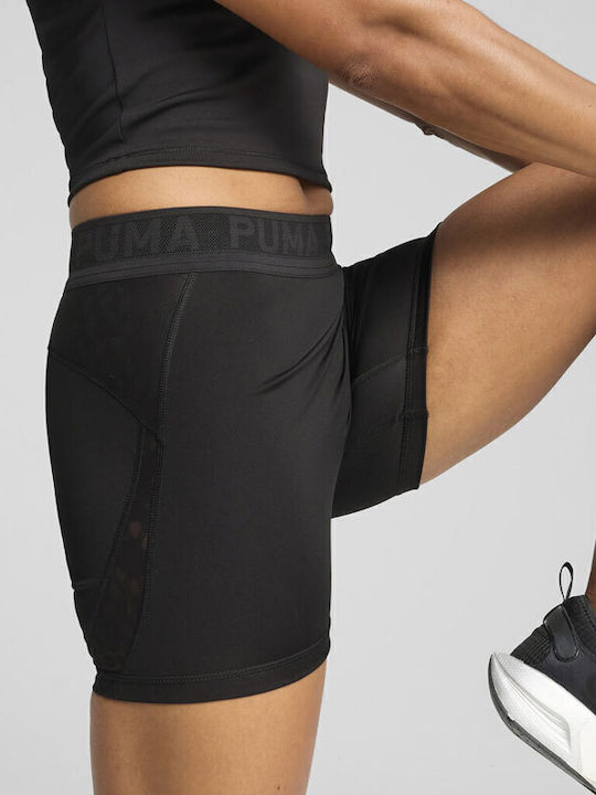 Leggings Pentru Instruire Colană-Fusta Pantaloni Scurți Talie Înaltă Negru