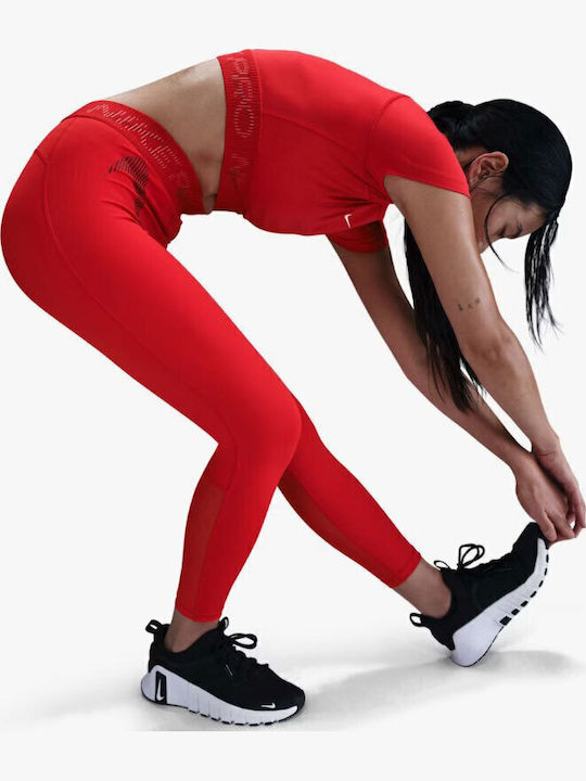 Dri-Fit Training Γυναικείο Cropped Κολάν University Red/dark Team Red/magic Ember/λευκό