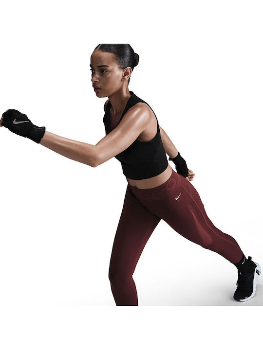 Dri-Fit Sculpt Training Γυναικείο Κολάν Σύσφιξης Ψηλόμεσο Μπορντό