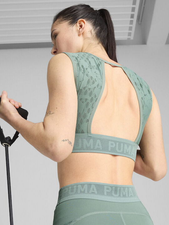 Damen Sport-BH Grün mit Futter