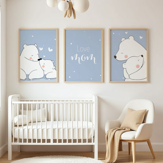 Παιδικό Κάδρο Happy Bears 21x30εκ.