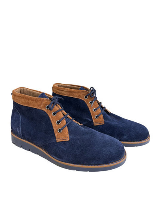 Suede Μπλε Ανδρικά Μποτάκια