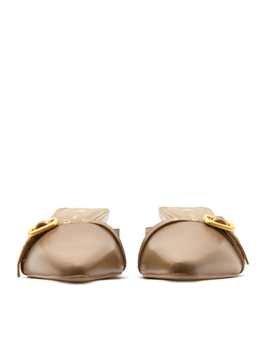Carrano Mestico Δερμάτινα Mules Καφέ