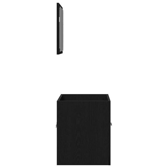 vidaXL Waschtisch ohne Waschbecken mit Spiegel L41xB38.5xH46cm Black Oak