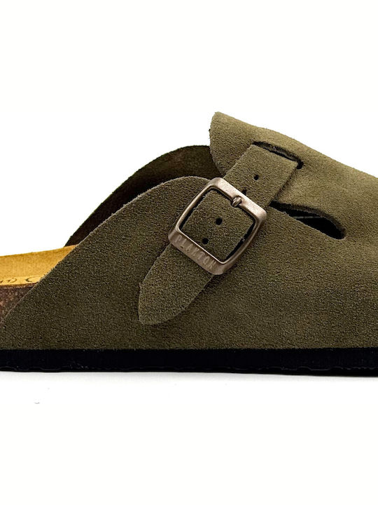 Men's Leather Slippers Afelpado Grueso TREBOL