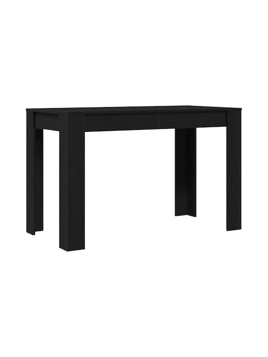 Table Dining Room Wooden Black Velvet-Black Metal 120x60x76cm