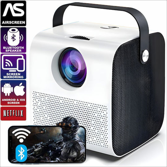 Linomag Mini Projector LCD HD Λάμπας LED με Wi-Fi και Ενσωματωμένα Ηχεία