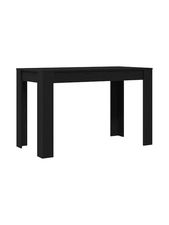 Table Dining Room Wooden Black Velvet-Black Metal 120x60x76cm