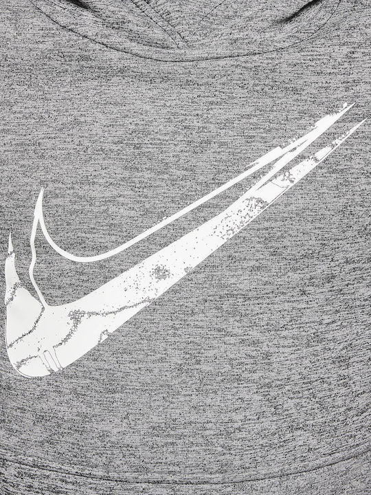Παιδικό Φούτερ με Κουκούλα και Τσέπες Lt Smoke Grey / HTR / White
