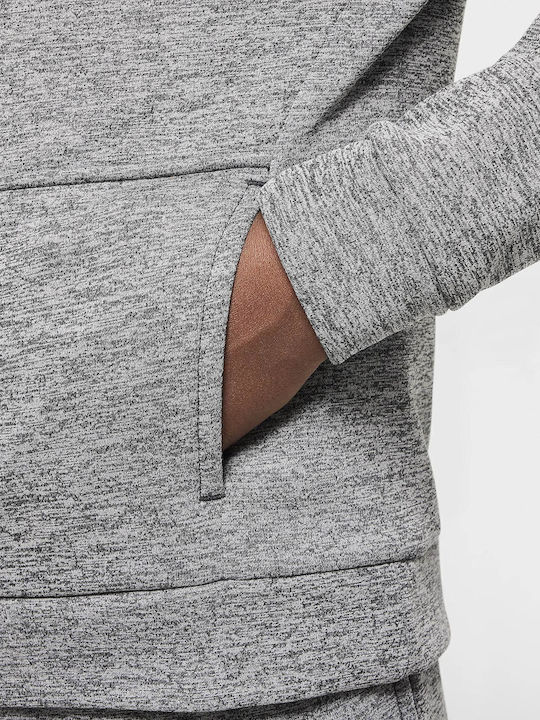 Παιδικό Φούτερ με Κουκούλα και Τσέπες Lt Smoke Grey / HTR / White