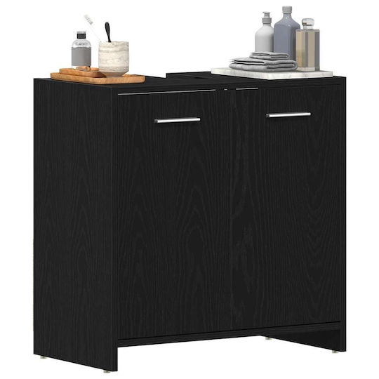vidaXL Countertop without Sink L60xW33xH60cm Black Oak