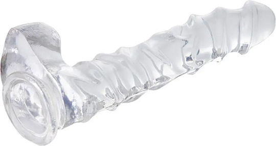 SMD CrystalVein Ρεαλιστικό Dildo με Όρχεις και Βεντούζα Διάφανο 22.5cm