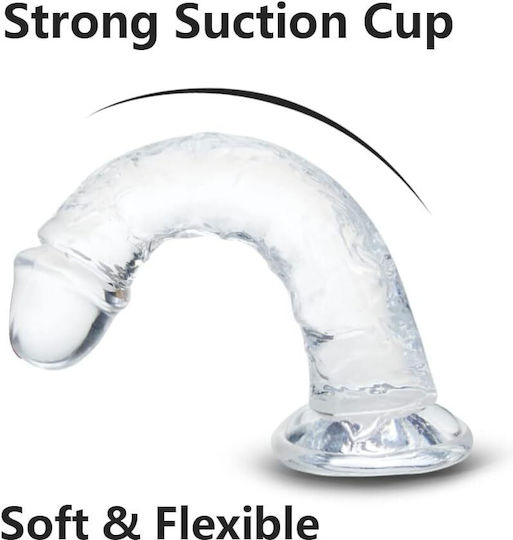 SMD Vanguard Glass Dildo With Suction Cup Transparent 12cm