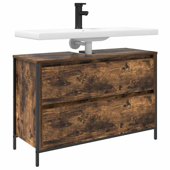 vidaXL Blat fără Lavoar L90xW34.5xH60cm Maro