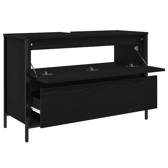 vidaXL Πάγκος χωρίς Νιπτήρα Μ90xΒ34.5xΥ60cm Μαύρη Δρυς