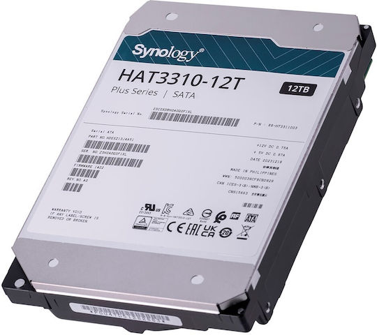 Synology Plus 12TB HDD Hard Drive 3.5" SATA III 7200rpm with 281MB Cache for NAS HAT3310-12T