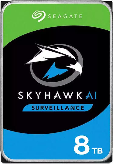 Seagate SkyHawk 8TB HDD Festplatte 3.5" SATA III 7200Umdrehungen pro Minute mit 256MB Cache für Blockflöte ST8000VX0022