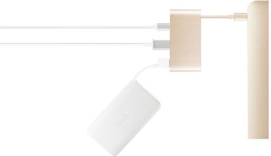 Moshi USB-C / USB-A Docking Station mit HDMI 4K PD Gold (99MO084206)