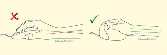 Bakker Elkhuizen Evoluent 4 Wired Mouse for Left-handed Gray