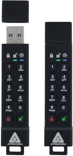 Apricorn Aegis Secure Key 64GB USB 3.1 Stick Μαύρο