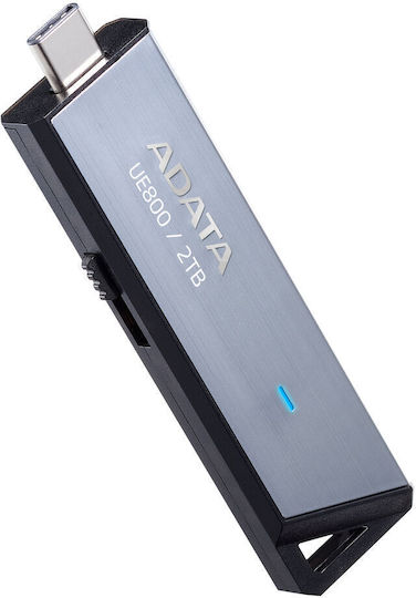 Adata Elite Ue800 2.0TB USB 3.2 Stick με σύνδεση USB-C Ασημί