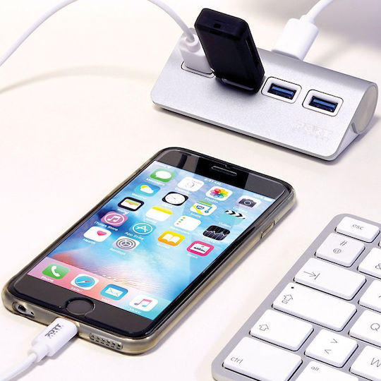 Port Designs USB 3.0 Hub 4 Anschlüsse mit USB-A Verbindung